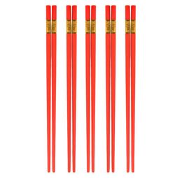 100pairs Alloy Red Chopsticks Chinese Long Non-Slip Sushi Hashi Chop Sticks Set Wedding Favors and Gifts Tableware SN3794