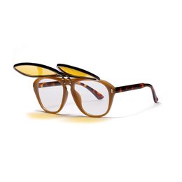 Wholesale- frame flip cover glasses clip sunglasses trend clips graduation optical glasses YXR