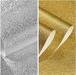 High Quality 3D Gold Foil Wallpaper Roll For Wall PVC Waterproof Surface Luxury Wall Paper For Bar Living Room Modern Wall Decor