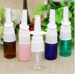 wholesale hot 5ml colorful PET Empty Fine Nasal Spray Mist Plastic Bottle, Cosmetic Nose Spray Bottle