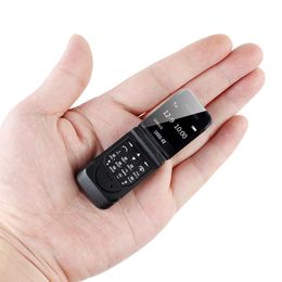 Unlocked Mini Flip Mobile Phones J9 0.66" Smallest Student Cell Phone Wireless Bluetooth Dialer FM Magic Voice Handsfree Earphone For Kids
