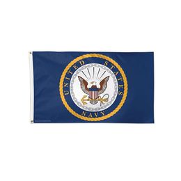 United States Navy Flag 3x5, Two Brass Grommets , Indoor Outdoor Hanging 68D Screen Printing ,Free Shipping