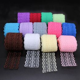 1 Pc 300 Yards Lace Ribbon Tape High Quality Beautiful Colourful 45MM Lace Trim DIY Embroidered For Sew Decoration Lace Fabric BH2279 CY