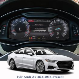 Car Styling GPS Navigation Screen Film For Audi A7 4K8 2018-2020 Dashboard Glass Display Screen Film Climate Control Accessory