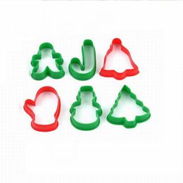 Christmas Style Biscuit Pastry Cookie Cutter Mould Food Grade PP Xmas Tree Letters Shape Biscuit Cutter Molds DIY Dessert Tools