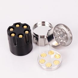 Latest 3 Layers Bullet shape metal clip material Smoking Herb Grinders Tobacco Combustion Piece Gift DLH107