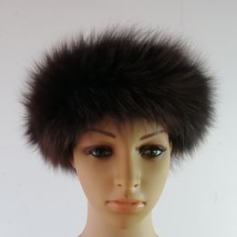 Warm Headband Winter Fur Fox Hat Real Head Warmer Women's Ear Earmuff Band Hair Accessories 10pcs/lot free express shipment