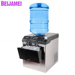 BEIJAMEI Factory Electric Bullet Ice Maker Machine Desktop barreled water inflow ice cube making machines