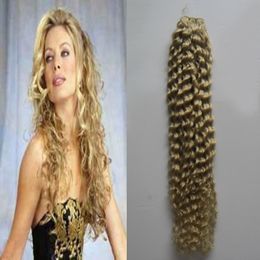 Human Hair Extensions 100% Human Hair Weaving 100g/pc Blonde Brazilian Curly Hair Weave Bundles 100% Huma Bundles 1pc