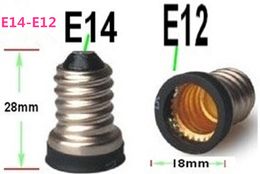 100Pcs/Lot Led Corn Bulb Adapter E14 to E12 Adapter Converter E14-E12 Lamp Holder Converter Led light Use Free Shipping