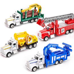 Alloy Car Model Toy, Road Rescue Vehicle, Fire Engine, Machineshop Truck, Sanitation Truck, Party Kid' Birthday Gift, Collecting, Decoration