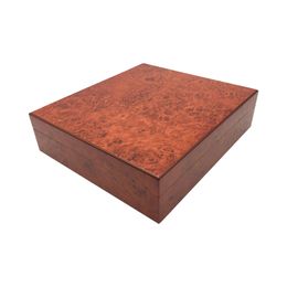 High-end quality 224*221.6*67MM orange Colour cedar cigar humidor with humidifier and hygrometer can hold many lines cigarette