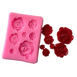 Silicone mold rose fondant making 3D flower shape DIY pastry hand-made bake cake decoration kitchen baking tool