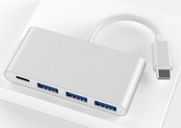 TYPE-C TO USB 3.0*3 +PD USB 3.1 TYPE C TO USB 3.0 HUB PD Charging Converter Adapter For Macbook Multifunctional 2pcs/lot