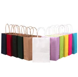 Kraft Paper Gift Bags with Handle Shopping Bags Christmas Packing Bags 3 Sizes