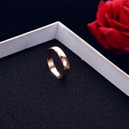 Hot new Korean classic ring rose gold plated fashion couple wild ring party vacation repair leisure jewelry gift ring