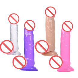 Women Long Butt Plug Crystal Large Simulation Penis Dildos Adult Products Wholesale Can Be Customised Big Dildo