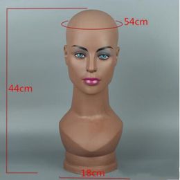 2023 Plastic Female Wig Head Mannequin Olx Body Dummy Bald Model Wig Hat Scarf Mall Props Bracket Doll Display Model C766