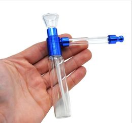 Delicate portable glass mini-pipe can be detached and cleaned, easy to carry spot