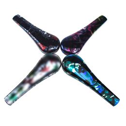 Detachable Spoon Ladle Tobacco Metal Smoking Pipe Skull Printed Magnet Scoop Zinc Alloy Anodized Dry Herb pipes smoking accessories VT1391