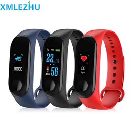 m3 smart watch Australia - 100Pcs M3 Smart Bracelet Fitness tracker Smart Watch with Heart Rate Waterproof Bracelet Pedometer Wristband For IOS Android Cellphon
