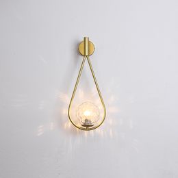 Nordic Minimalist Wall Lamps Modern Corridor Aisle Fixtures Creative Glass Ball Bedroom Bedside Led Wall Lights Free Shipping