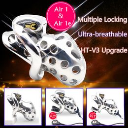 New Arrival 316 Stainless Steel Venting Hole Design Male(electric)chastity Device Cock Sex Toys Kidding Zone Metal Air 1/air 1e+ Y19070602