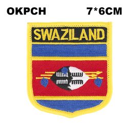 Swaziland Flag Embroidery Iron on Patch Embroidery Patches Badges for Clothing PT0166-S