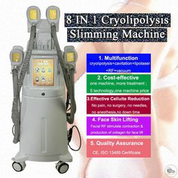 Arrrival Cryolipolysis Machine Cryo Doube Chin Fat Freeze Rf Cavitation Vacuum Roller Machines Cryotherapy Slimming Equipment