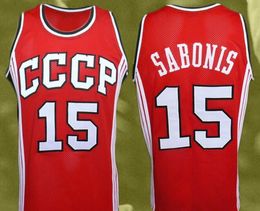 Custom Men Youth women Vintage #15 1988 Arvydas Sabonis College basketball Jersey Size S-4XL or custom any name or number jersey