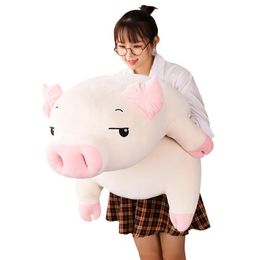 kawaii cartoon pig plush toy doll big stufefed fat pink pigs dolls sleeping pillow for children girls gift 43inch 110cm DY50445
