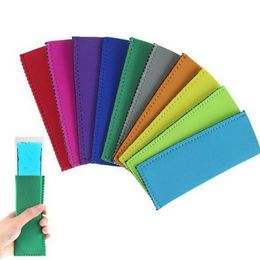 500pcs Neoprene Popsicle Sleeves Ice Lolly Bag Summer Ice Sleeves Freezers Popsicle Holders Summer Kitchen Tools LX1831