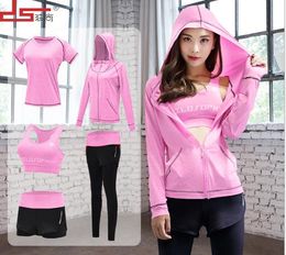 New Yoga Suit Spring and Autumn Explosion Five-piece Suit Slim and Fast Dry Clothes Professional Running Sportswear