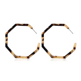 Acrylic Circle Hoop Earrings Upgrade Geometric Resin Earrings Exquisite Acetate Stud Pendant Ms. Gifts