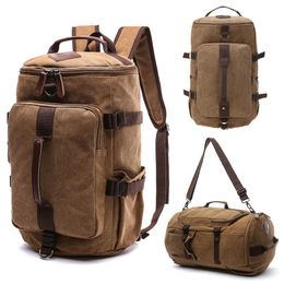 3in1 Vintage Backpack Travel Bag Men Male Backpacks School Bags Large Capacity Back Pack Portable Duffel Bag Pack For Girls Boys