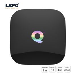 android smart boxes UK - Q Plus Android 8.1 TV Box H6 Quad Core 4GB 32GB Smart Boxes Support 2.4G Wifi Better Than TX3 X96