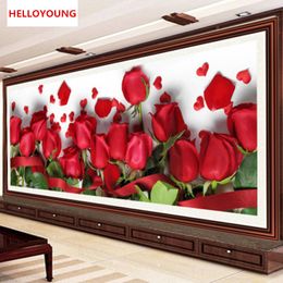 YGS-762 DIY 5D Full Diamond Red rose Diamond Painting Cross Stitch Kits Diamond Home Decoration