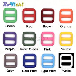 100pcs/lot 5/8" Colorful Adjust Buckle For Dog Collar Harness Backpack Strap Webbing 15mm