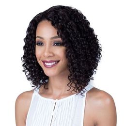 fashion 8a brazilian Hair Shoulder length short bob curly natural wig simulation human hair short bob kinky curly wig