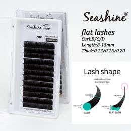 Cashmere Eyelashes Extension Flat Lashes Ellipse Eyelash Extension Super Soft matte black Eyelashes Wholesale Drop Shipping