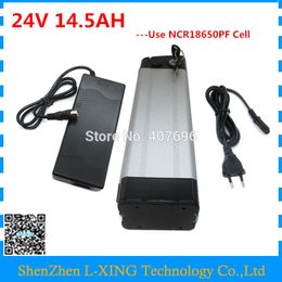 500W 24V 14.5ah Battery 350W 24V 15AH Silver fish Lithium battery 30A BMS top Discharge with 2A Charger Free customs fee