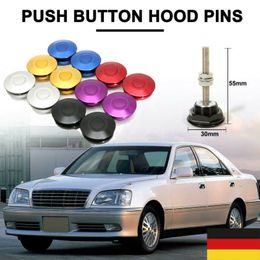 1Set 30mm Push Button Hood Pins Lock Clip Kit Engine Bonnet Lock Car Quick Latch