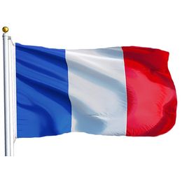 Custom 90x150cm French Flag 3x5 ft Blue White Red Country Nation Flags of France 0.9mx1.5m Polyester Printing Flag Indoor Outdoor