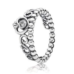 Princess Crown Ring 925 Sterling Silver for Pandora Temperament Personality Stacked Ring Elegant Fashion Women's Jewelry Gift