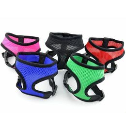 Brand new Pet dog Nylon Mesh Harness Strap Vest Collar Small Medium-sized Dog Puppy Comfort Harness 7 colors Cartoon