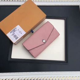 Designer-2018 Brand Wallet Damier Canvas Women Long Hasp Genuine Leather Clutch ladies wallet CX#99 card holder purse Bags With Box