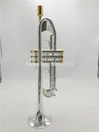 New Trumpet 190S-77 Music instrument Bb flat trumpet Grading preferred Slivered plated trumpet professional performance