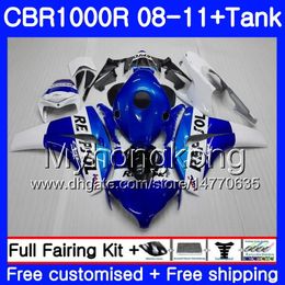 Body +Tank For HONDA CBR1000 RR CBR 1000 RR 08 09 11 277HM.20 Repsol blue hot CBR1000RR 08 09 10 11 CBR 1000RR 2008 2009 2010 2011 Fairings