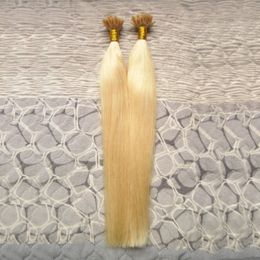 613 Bleach Blonde Virgin Brazilian Hair keratin Nail U TIP Human Hair Extensions 1G/S keratin stick tip hair extensions