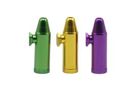European and American snuff bottle spot wholesale Aluminium pipe multi-color pointed bullet nasopharyngeal device removable metal snuff bottl